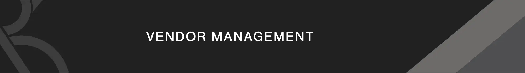 Vendor Management